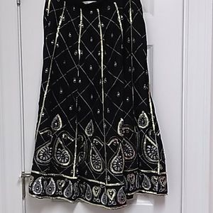 Sequenced linen skirt